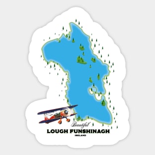 Lough Funshinagh Ireland map Sticker